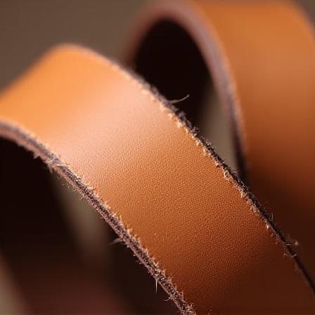 Raw edge leather belt