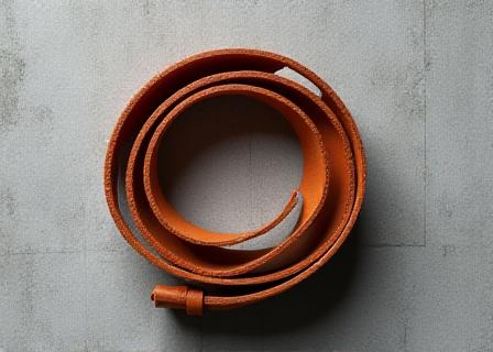 Leather belt featuring golden ratio inspired proportions